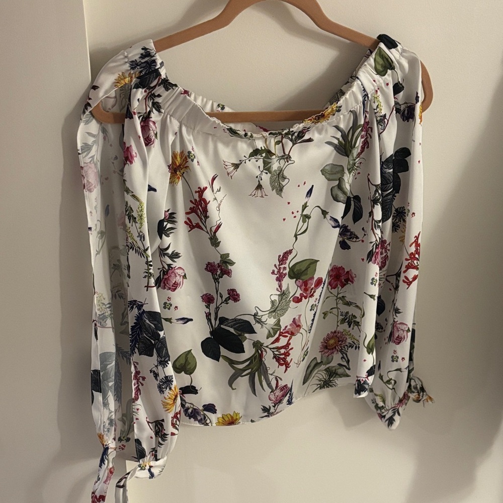 Bailey 44 Floral Off-Shoulder Blouse - White and Multicolor